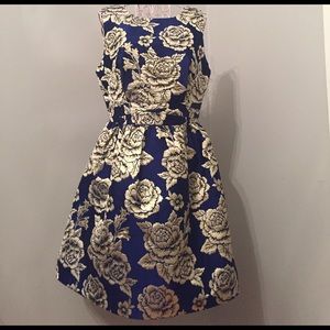 Navy and Gold Dress